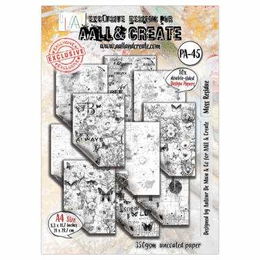 AALL & CREATE  -  Design Paper 	A4 - Moss Residue