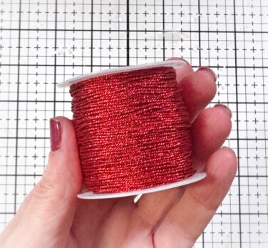 IL NEGOZIO DELLA MAMMA DI CLE - FILO METALLICO DECORATIVO- 25 METRI -ROSSO