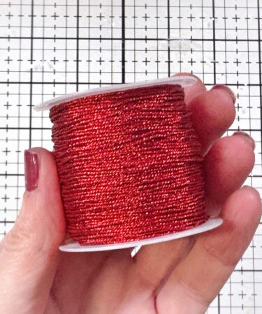 IL NEGOZIO DELLA MAMMA DI CLE - FILO METALLICO DECORATIVO- 25 METRI -ROSSO