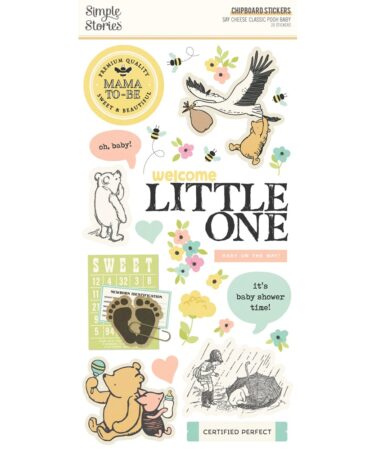 SIMPLE STORIES - Collezione  Say Cheese Classic Pooh Baby- 6x12 Chipboard