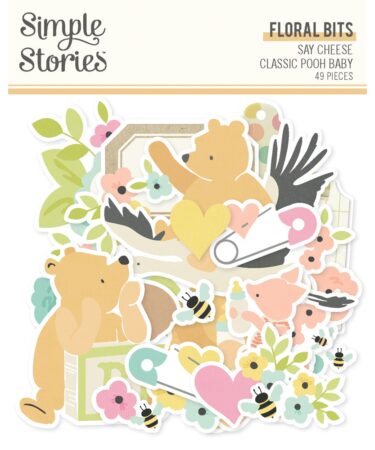 SIMPLE STORIES - Collezione  Say Cheese Classic Pooh Baby- Floral Bits & Pieces