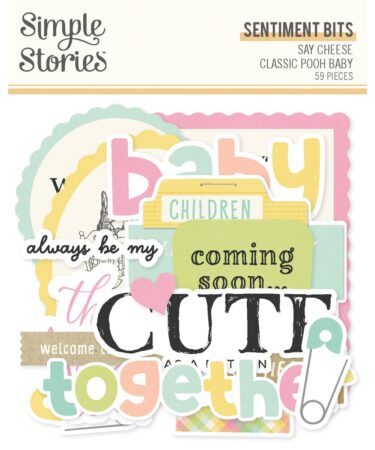 SIMPLE STORIES - Collezione  Say Cheese Classic Pooh Baby- Sentiment Bits & Pieces