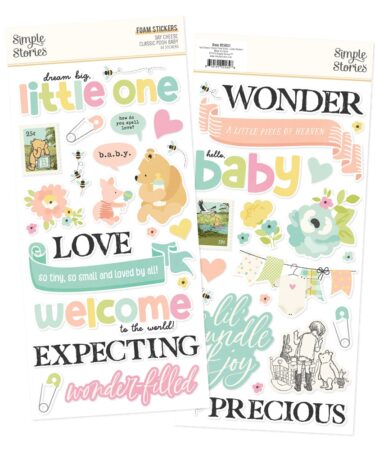 SIMPLE STORIES - Collezione  Say Cheese Classic Pooh Baby- Foam Stickers