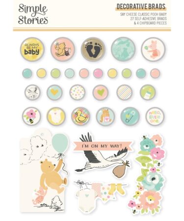 SIMPLE STORIES - Collezione  Say Cheese Classic Pooh Baby- Decorative Brads
