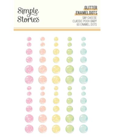 SIMPLE STORIES - Collezione  Say Cheese Classic Pooh Baby- Glitter Enamel Dots