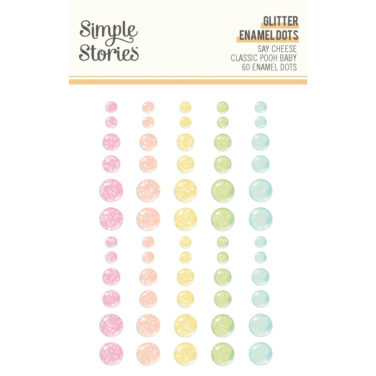 SIMPLE STORIES - Collezione  Say Cheese Classic Pooh Baby- Glitter Enamel Dots