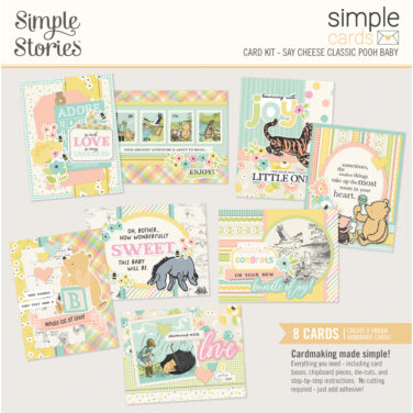 SIMPLE STORIES - Collezione  Say Cheese Classic Pooh Baby-  Simple Cards Card Kit