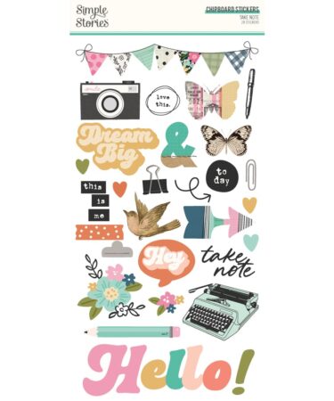 SIMPLE STORIES - Collezione Take Note -  6x12 Chipboard