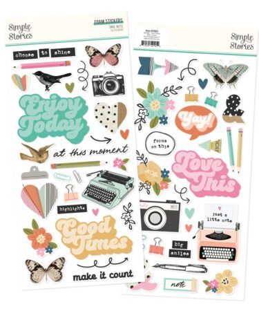 SIMPLE STORIES - Collezione Take Note -  Foam Stickers