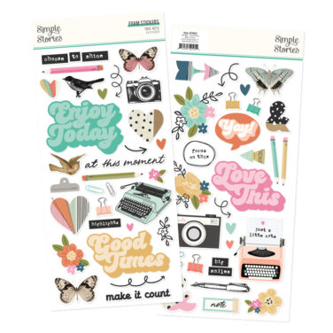 SIMPLE STORIES - Collezione Take Note -  Foam Stickers
