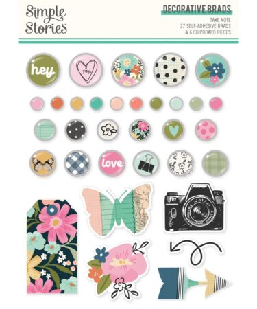 SIMPLE STORIES - Collezione Take Note -  Decorative Brads
