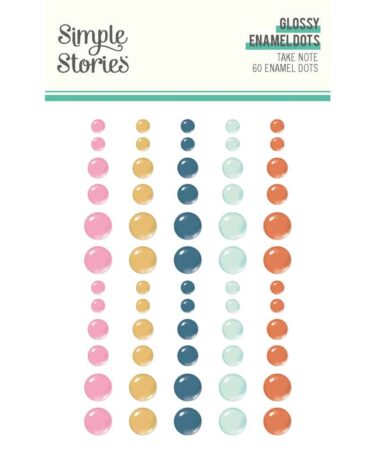 SIMPLE STORIES - Collezione Take Note -  Glossy Enamel Dots