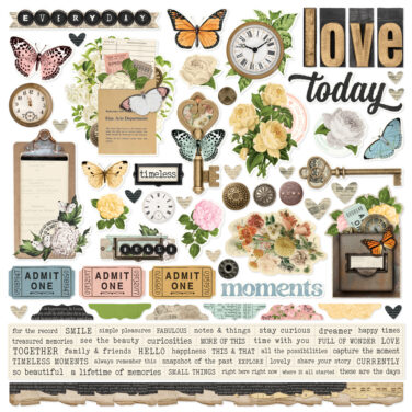 SIMPLE STORIES - Collezione Simple Vintage Junk Drawer - Cardstock Stickers