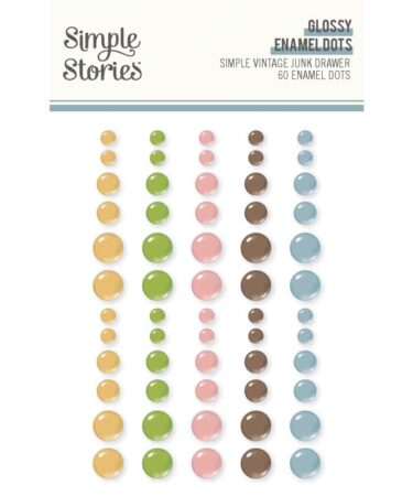 SIMPLE STORIES - Collezione Simple Vintage Junk Drawer - Glossy Enamel Dots