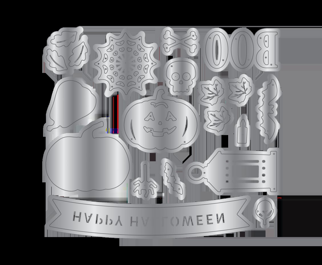 Crafter's Companion Door & Fireplace Stamp & Die Halloween & Fall Accessories - immagine 2