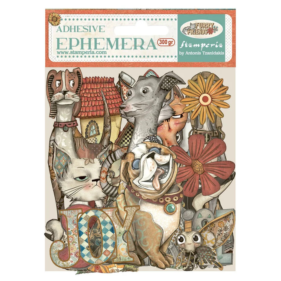 Stamperia Furry Friends Ephemera (38pcs)