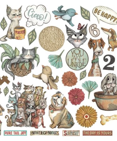 Alternative view of Stamperia Furry Friends Die Cuts Assorted (47pcs)