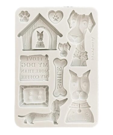 Stamperia Furry Friends A5 Silicon Mould I Love My Dog