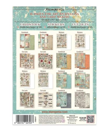 Alternative view of Stamperia Furry Friends Junk Journal Stickers, Backgrounds, Cut-Outs