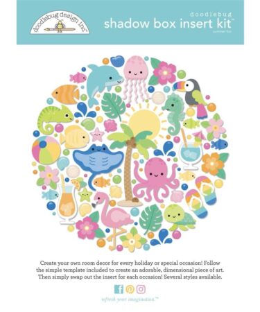 Doodlebug Design Shadow Box Insert Kit - SUMMER FUN