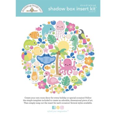 Doodlebug Design Shadow Box Insert Kit - SUMMER FUN