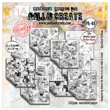 AALL & CREATE  -  Design Paper	12 x 12 (inch) - Speckled Vellum