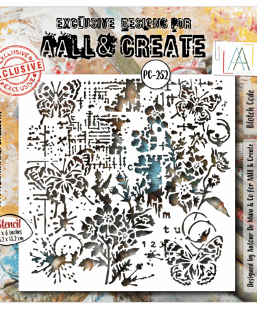AALL & CREATE  -  Stencil  	6x6 (inch) - Blotch Code