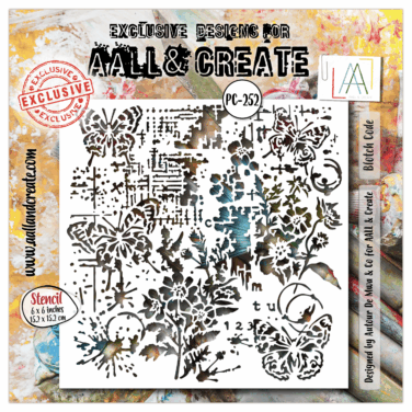 AALL & CREATE  -  Stencil  	6x6 (inch) - Blotch Code