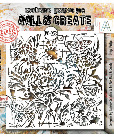 AALL & CREATE  -  Stencil  	6x6 (inch) - Drip Pulse