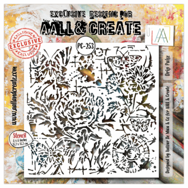 AALL & CREATE  -  Stencil  	6x6 (inch) - Drip Pulse