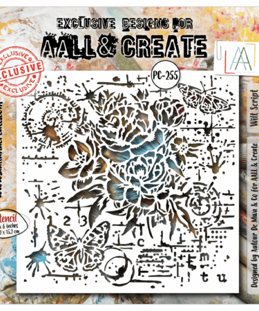 AALL & CREATE  -  Stencil  	6x6 (inch) - Wilt Script