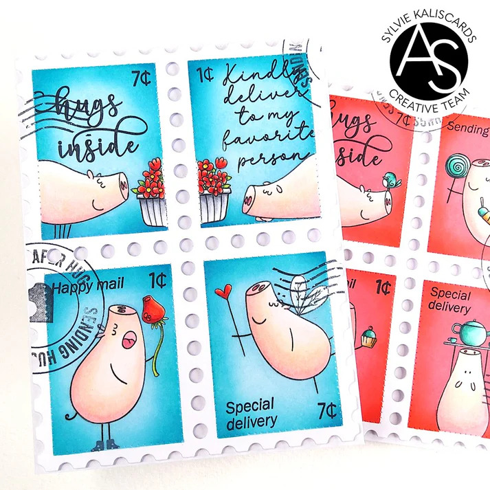 Alex Syberia Designs - Postage Stamps Stencil - immagine 2