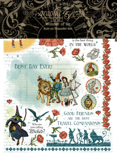 Graphic 45 per Spellbinders- Collezione  Wonder of Oz -  Rub-on Transfers