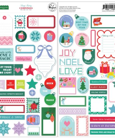 PINKFRESH STUDIO -PAIGE EVANS COLLEZIONE Very Merry Christmas: CARDSTOCK STICKERS