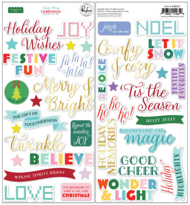 PINKFRESH STUDIO -PAIGE EVANS COLLEZIONE Very Merry Christmas: CHIPBOARD TITLES