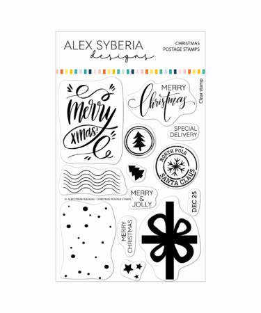 Alex Syberia Designs - Christmas Postage Stamps Stamp Set 4*6