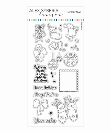 Alex Syberia Designs - Merry Mail Stamp Set 4*8 DL