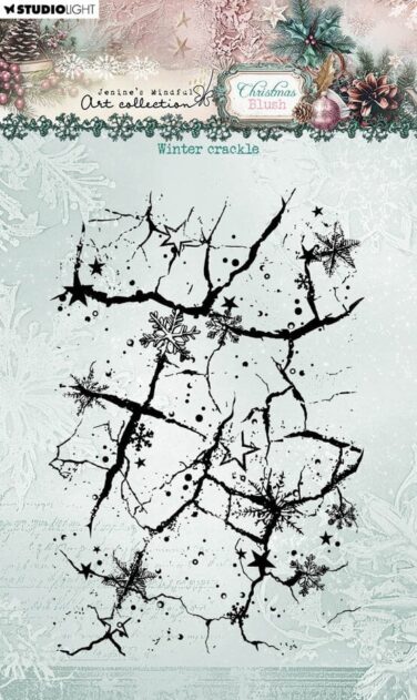 Studio Light Christmas Blush Clear Stamp Winter Crackle