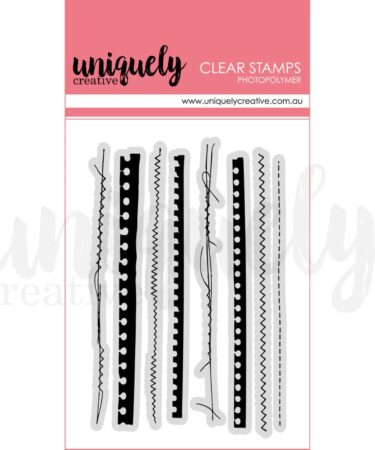 UNIQUELY CREATIVE - Collezione Dressed in Daydreams - Ripped & Stitched Photopolymer Stamp