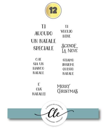 IL NEGOZIO DELLA MAMMA DI CLE- IL CALENDARIO PER L'AVVENTO 2025- Bustina numero 12