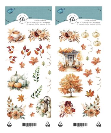 IL NEGOZIO DELLA MAMMA DI CLE - LE CARTE DELLA CLE - MY TALES OF  2025- NOVEMBRE -  PUFFY STICKERS