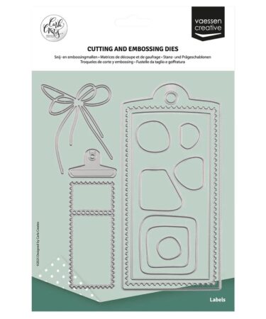 Vaessen Creative • Cutting and Embossing Dies Label 13pcs