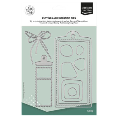 Vaessen Creative • Cutting and Embossing Dies Label 13pcs