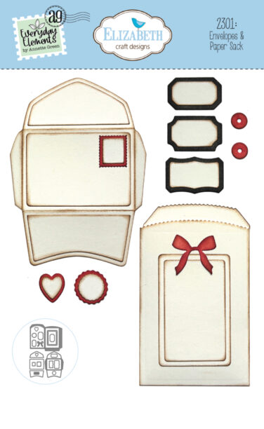 Elizabeth Craft Designs Romantic Revival Die Envelopes & Paper Sack