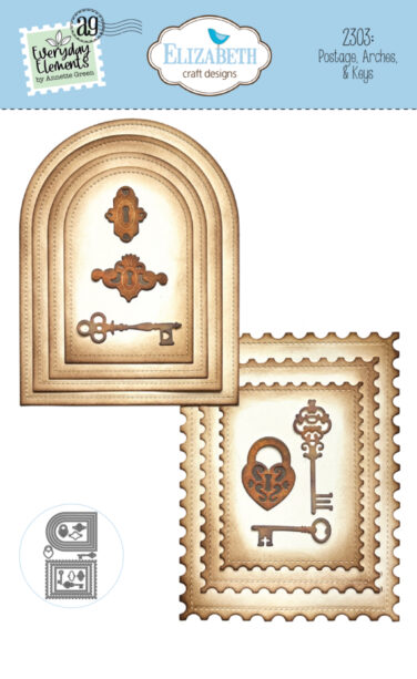 Elizabeth Craft Designs Romantic Revival Die Postage, Arches & Keys