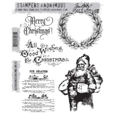 Stampers Anonymous Old Fashioned Christmas Tim Holtz Cling Stamps