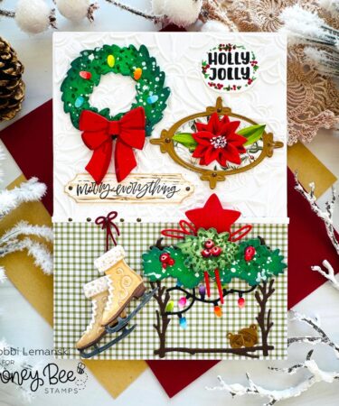 Alternative view of HONEY BEE  - 5"x7" Rubber Cling Stamp Set - Gallery Wall: Holiday