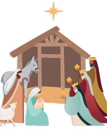 HONEY BEE Lovely Layers:  - Honey Cuts - Stand-Alone Dies Nativity Scene