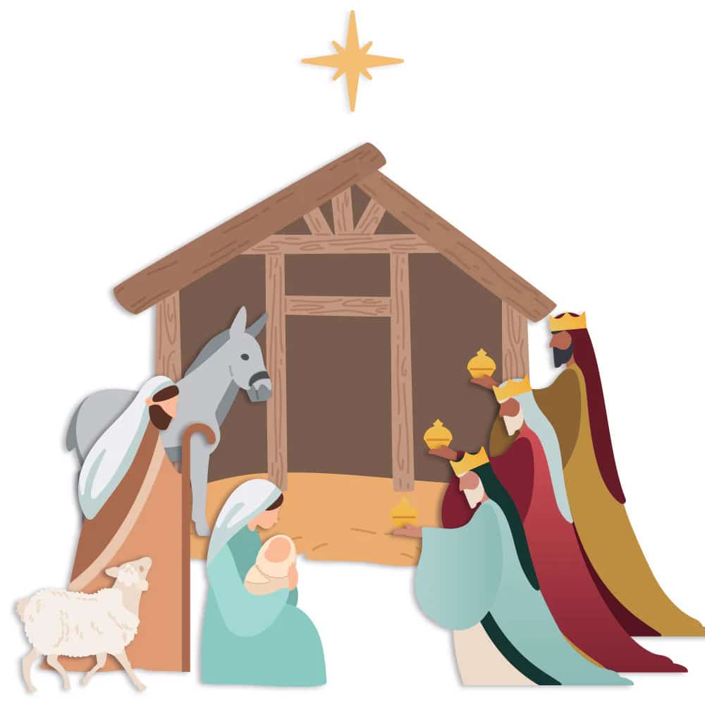 HONEY BEE Lovely Layers: - Honey Cuts - Stand-Alone Dies Nativity Scene