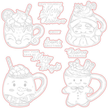 HONEY BEE - Honey Cuts - Coordinating Dies Sweet Season Mugs